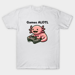 Kawaii Axolotl Gaming T-Shirt